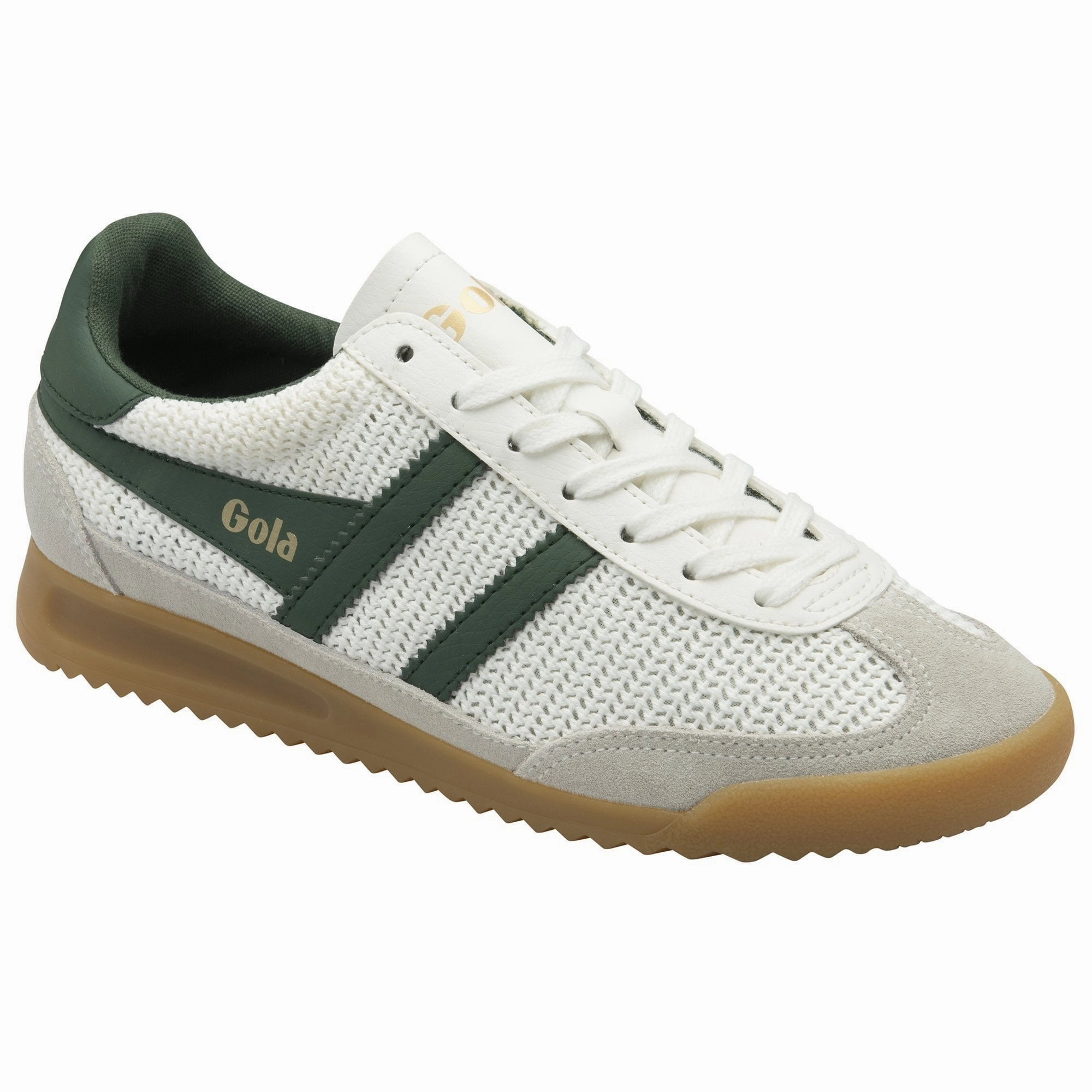 Gola Women's Tornado Zephyr Retro Sneakers - White/Evergreen Snow Sneakers