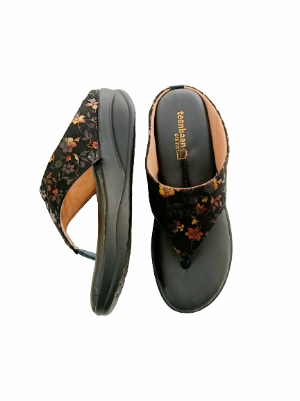 GOLD Flower Heel Slipper Bluey Adult Slippers