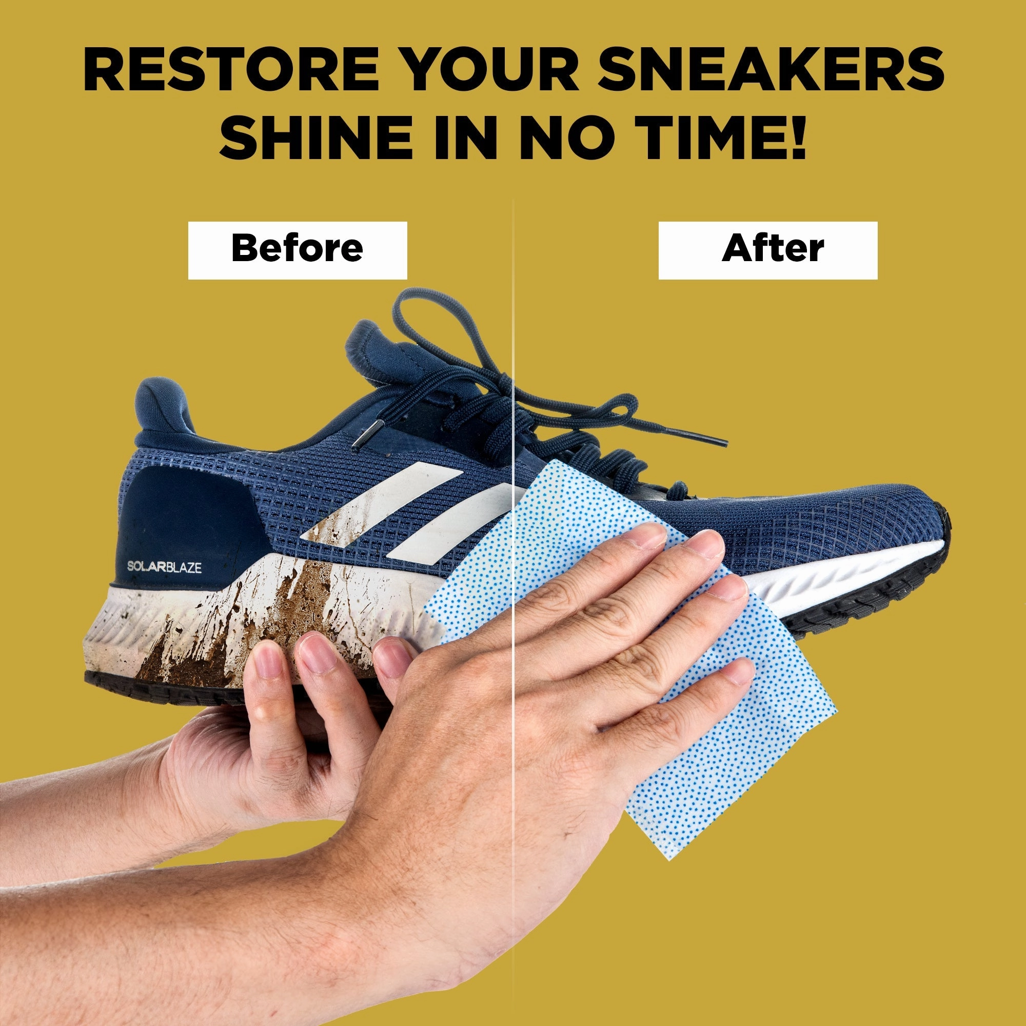 The Best Hiking Boot Gold Standard Shoe Cleaner Wipes | Dual Textured Individually Wrapped Sneaker Wipes - Quick Shoe Cleaning Wipes to Erase Dirt & Stains from Leather, Tennis & Canvas Shoes (30-Pack)