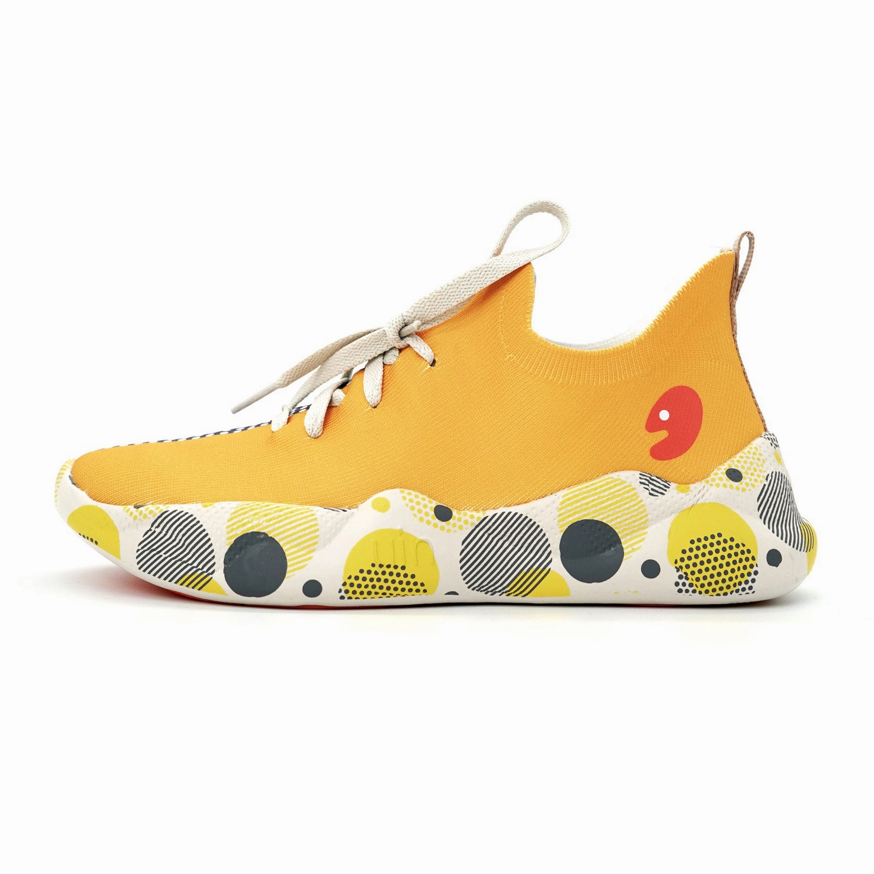 Grey & Yellow Mijas Women Wide Toe Sneakers