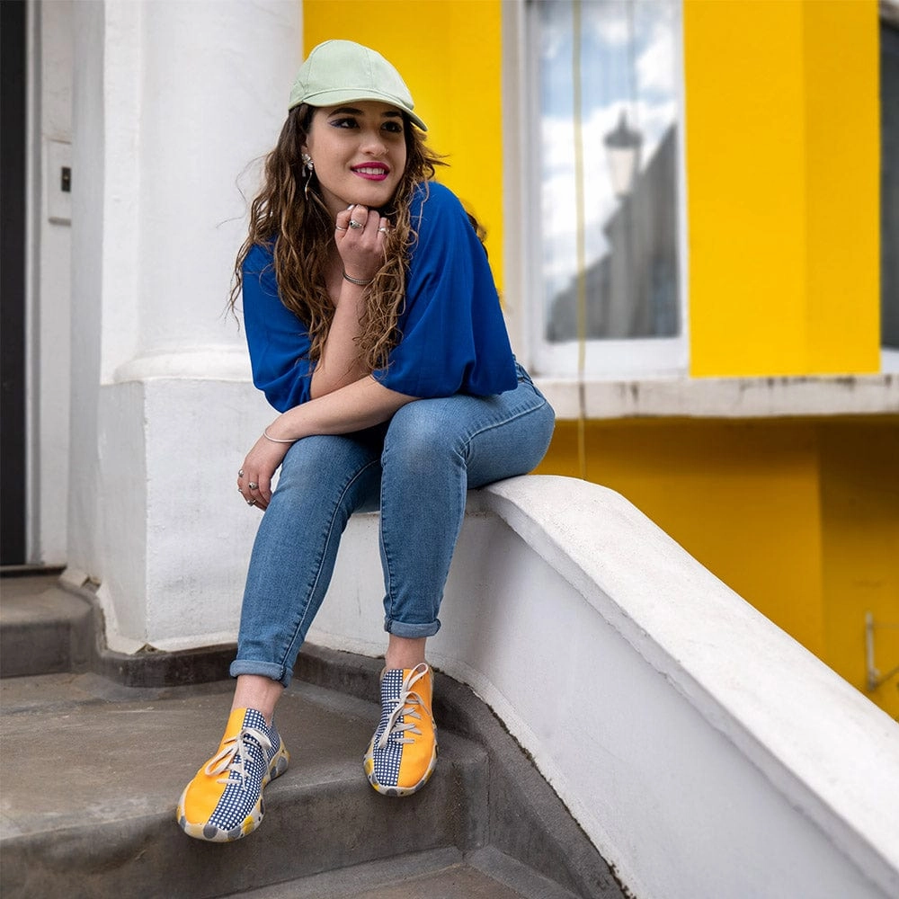 Hawk Sneakers Grey & Yellow Mijas Women