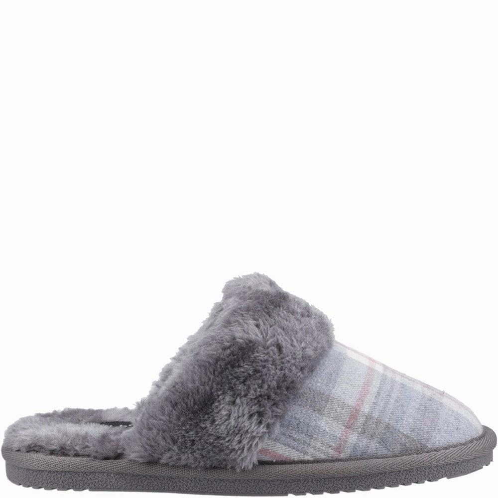 Sizing For Slippers Grey Arianna Plaid Slippers