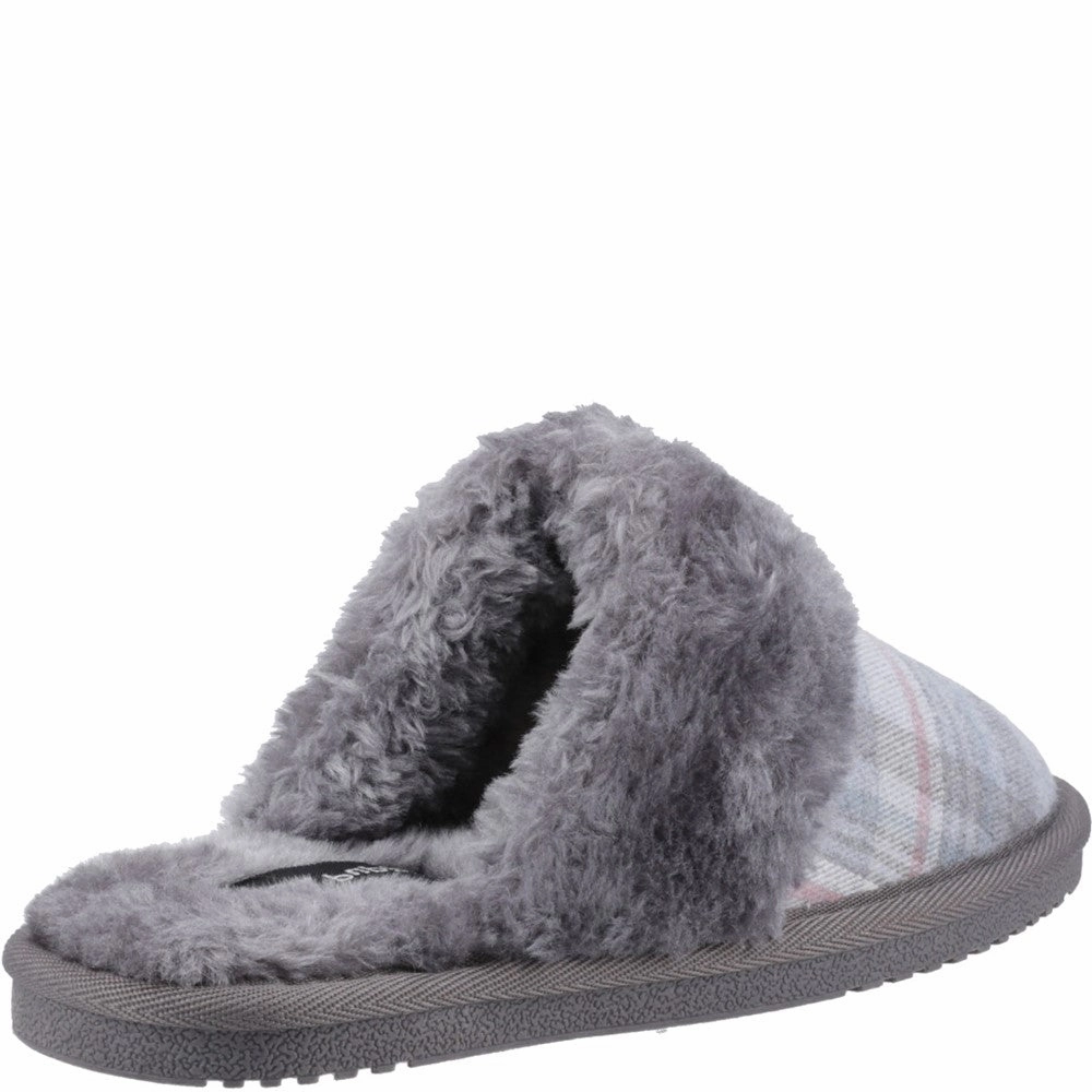 Slippers Water Grey Arianna Plaid Slippers