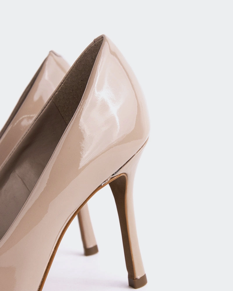 Sexy Open Toe High Heels Moraya Nude Patent