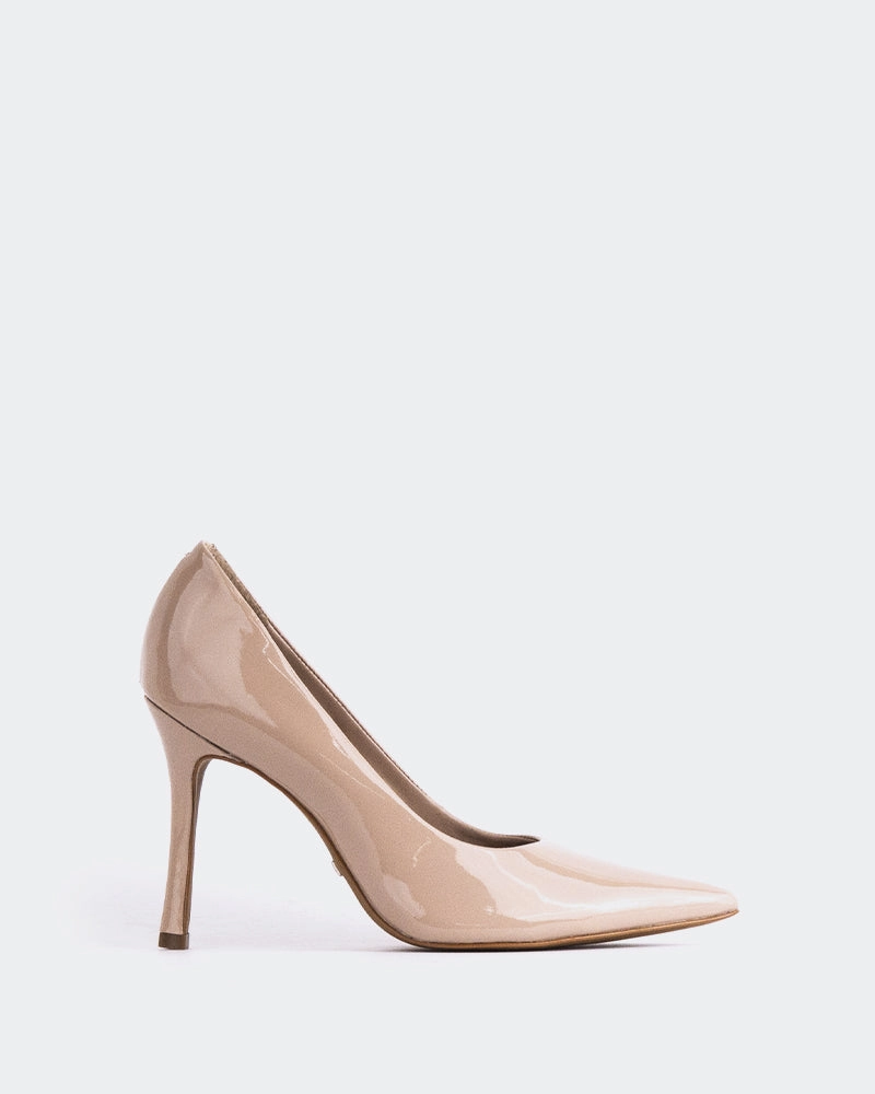 Moraya Nude Patent Sneaks High Heel Sneakers