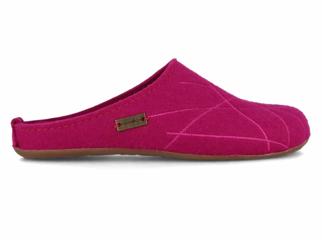 Slippers That Don't Make Your Feet Sweat HAFLINGER Women Felt Slippers 'Everest Raya', cardinal