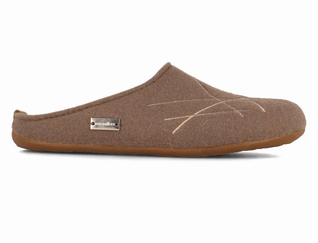 Slippers With Memory Foam HAFLINGER Women Felt Slippers 'Everest Raya', truffle