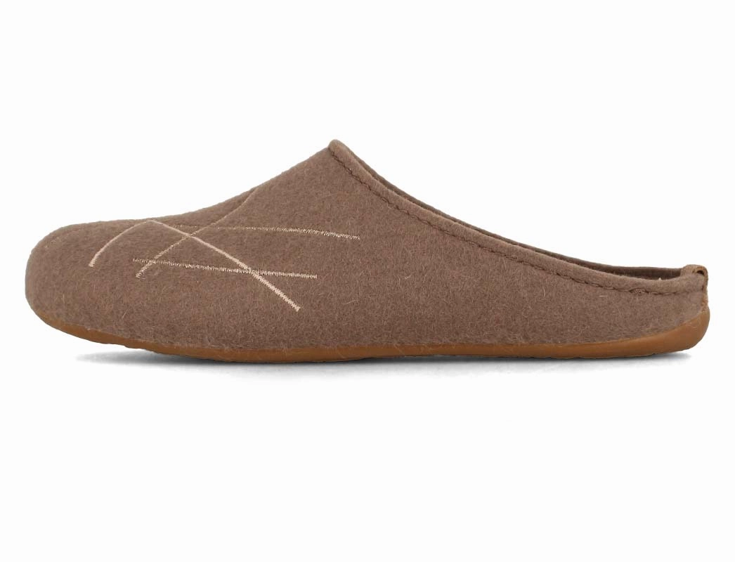 HAFLINGER Women Felt Slippers 'Everest Raya', truffle Swords & Slippers