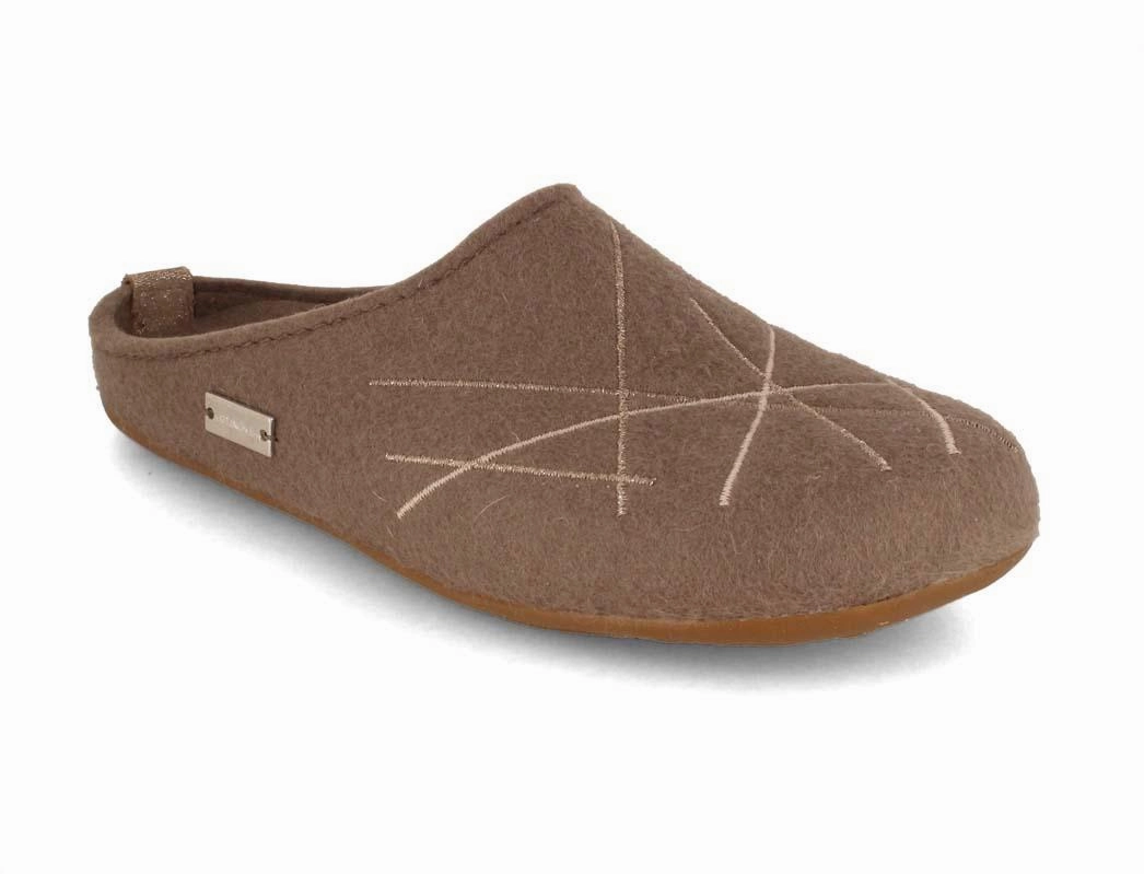 Grandpa's Slippers HAFLINGER Women Felt Slippers 'Everest Raya', truffle