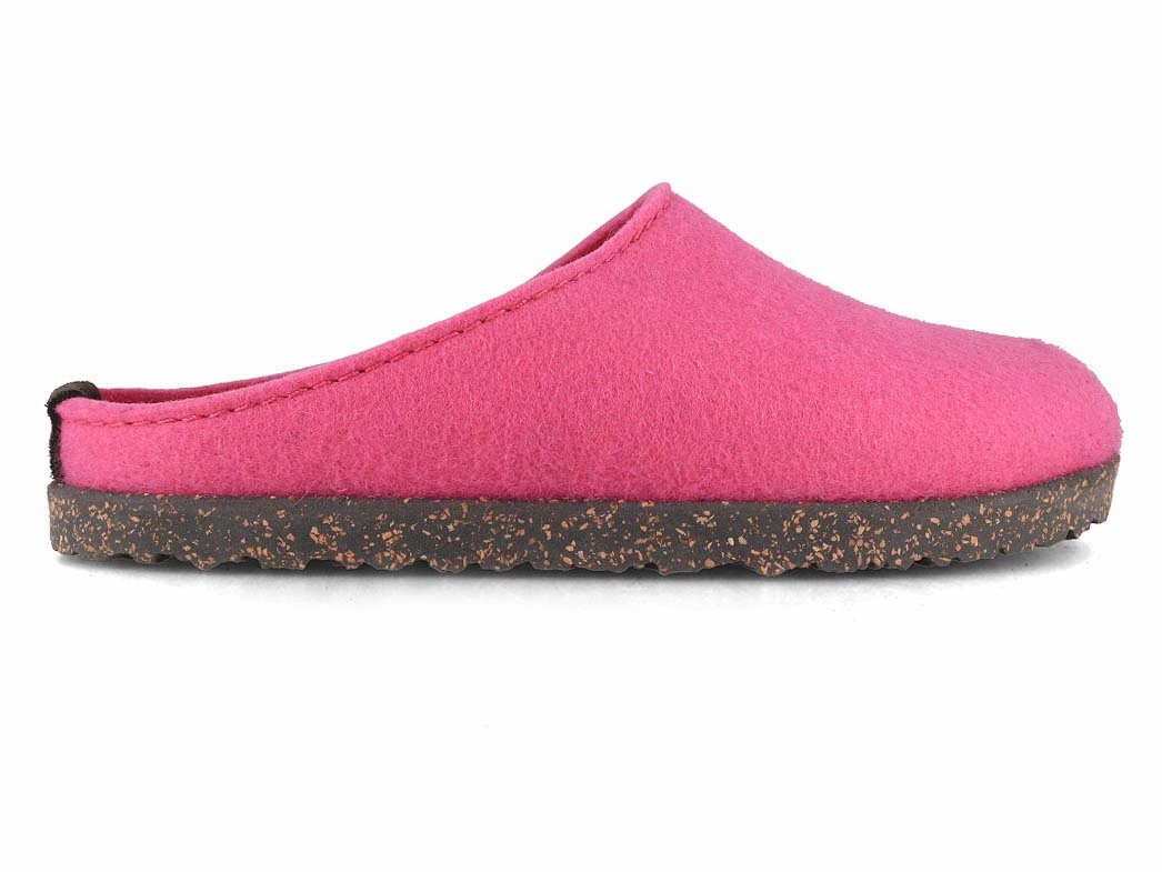 HAFLINGER Women Felt Slippers 'Manhattan', pink Globe Slippers