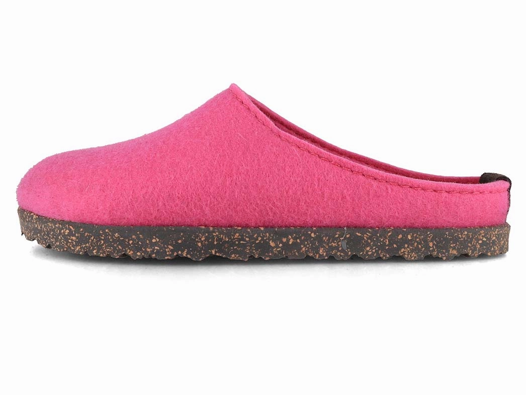 Slide Core HAFLINGER Women Felt Slippers 'Manhattan', pink