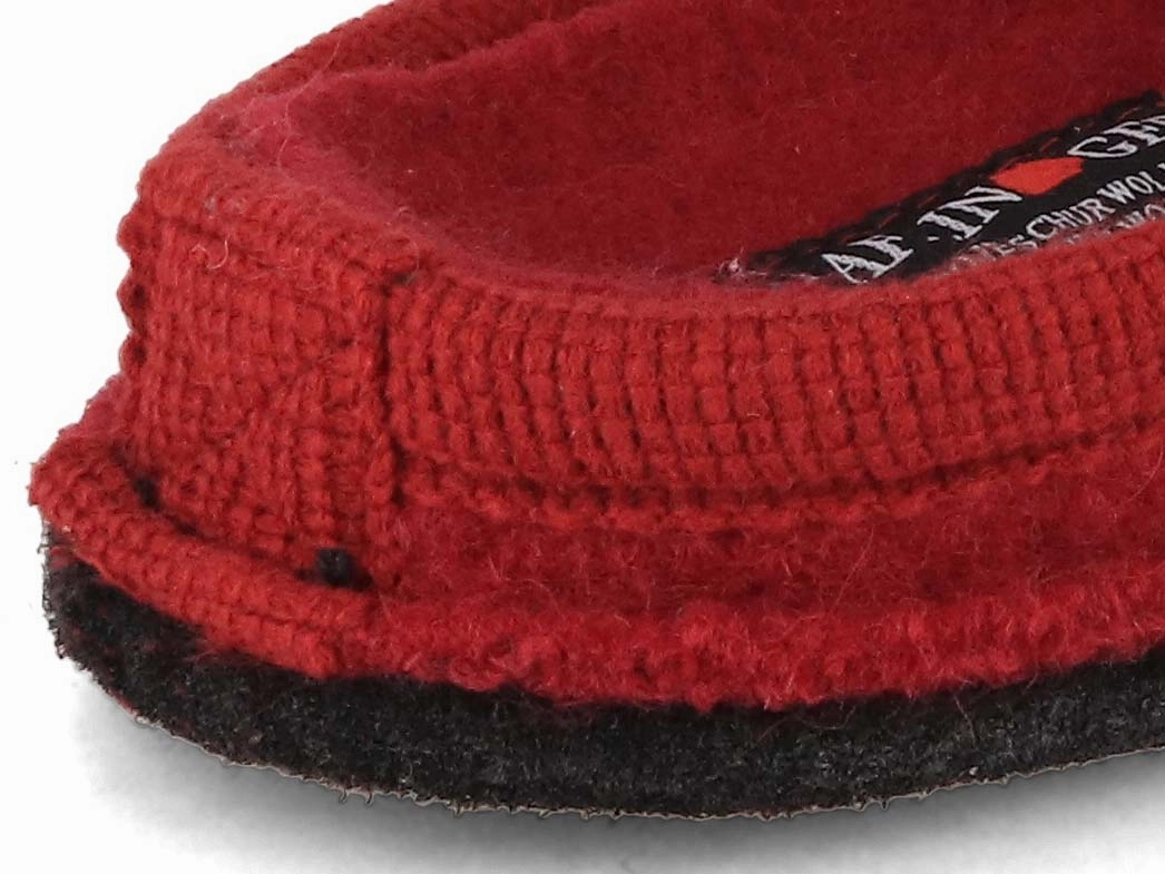Washable Cotton Slippers HAFLINGER Women Wool Slippers 'Flair Choupette', burgundy