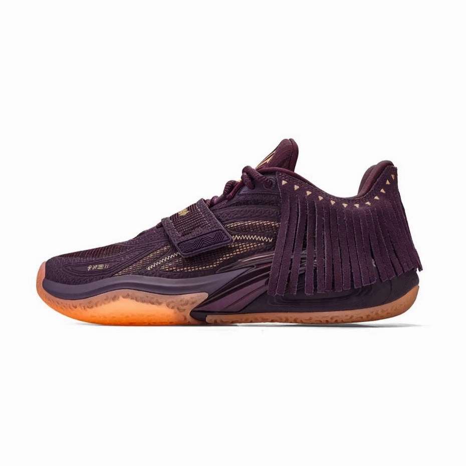 ANTA Men "KAI 1 CHIEF HL CROWN JEWEL- Basketball Shoes 1125C1113S-1 -Midnight Plum/Neo Light Orange (Kasut Bola Keranj Hiking Boots With Composite Toe