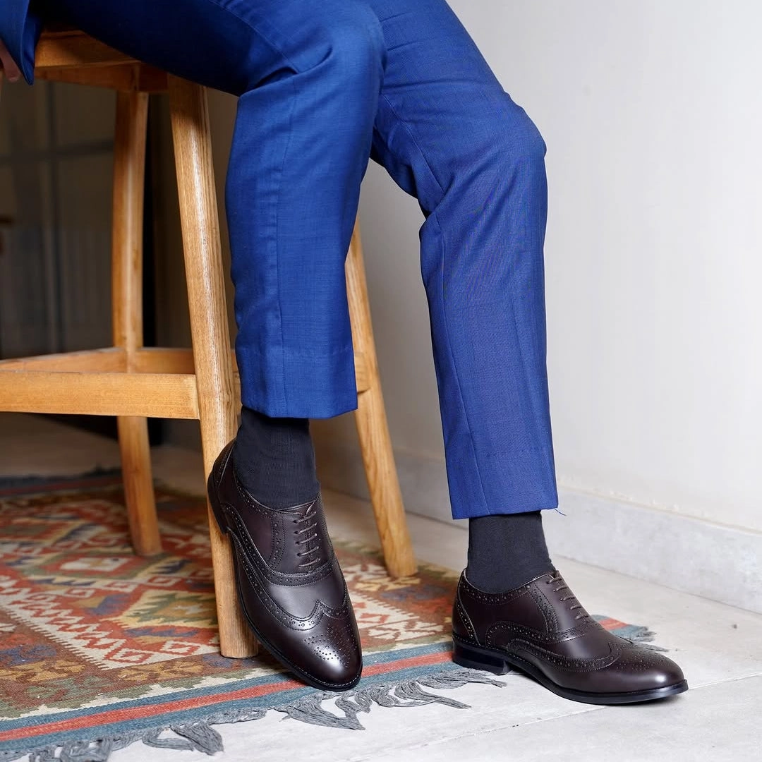 Harmain Leathers Classic Dark Bown Leather Brogue Shoes Berghaus Supalite Ii Hiking Boots