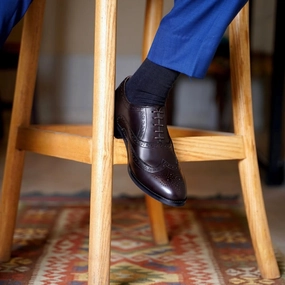 Harmain Leathers Classic Dark Bown Leather Brogue Shoes North Face Vals Hiking Boots