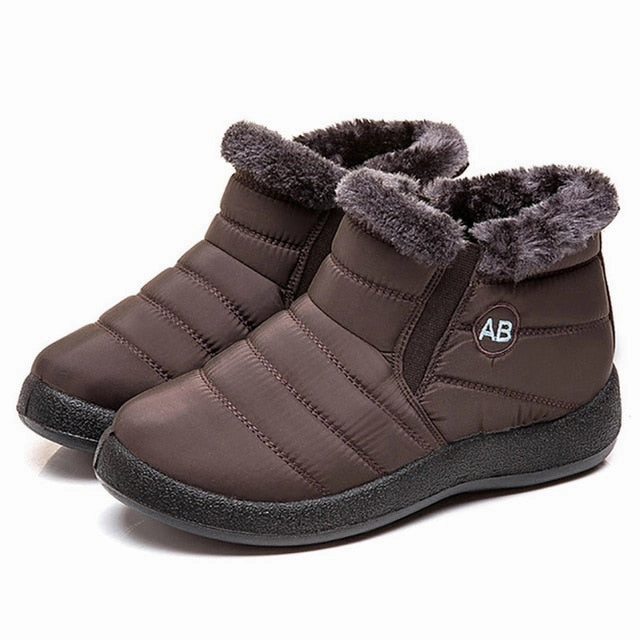 Snow Boots Women's Boots Non-slip Women Winter Boots Fur Warm Ankle Boots For Women Down waterproof Booties Botas Mujer 40 41 42