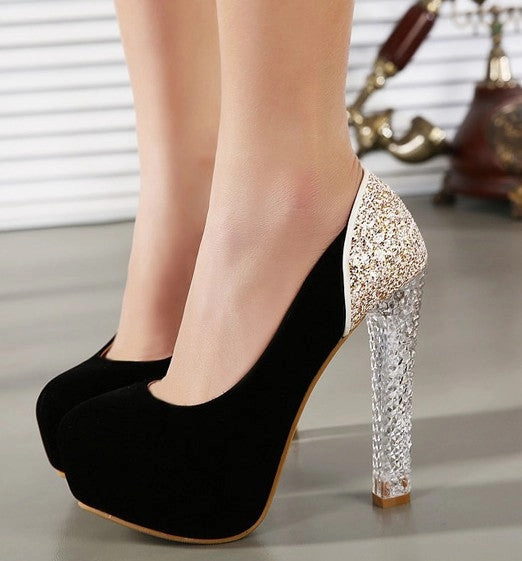 Blonde High Heels High Heels Crystal Shoes