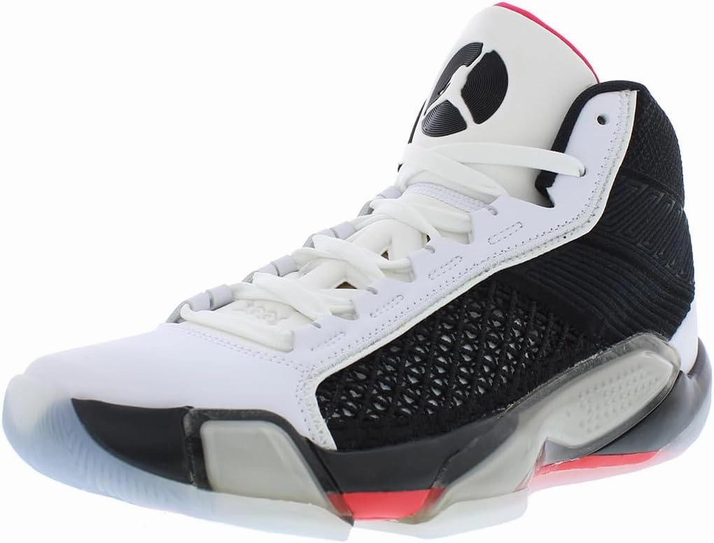 NIKE Air Jordan XXXVIII Fundamental Basketball Shoes (DZ3356-106, White/Siren Red/Black) Size 11.5 Cincinnati Bengals Nike Shoes