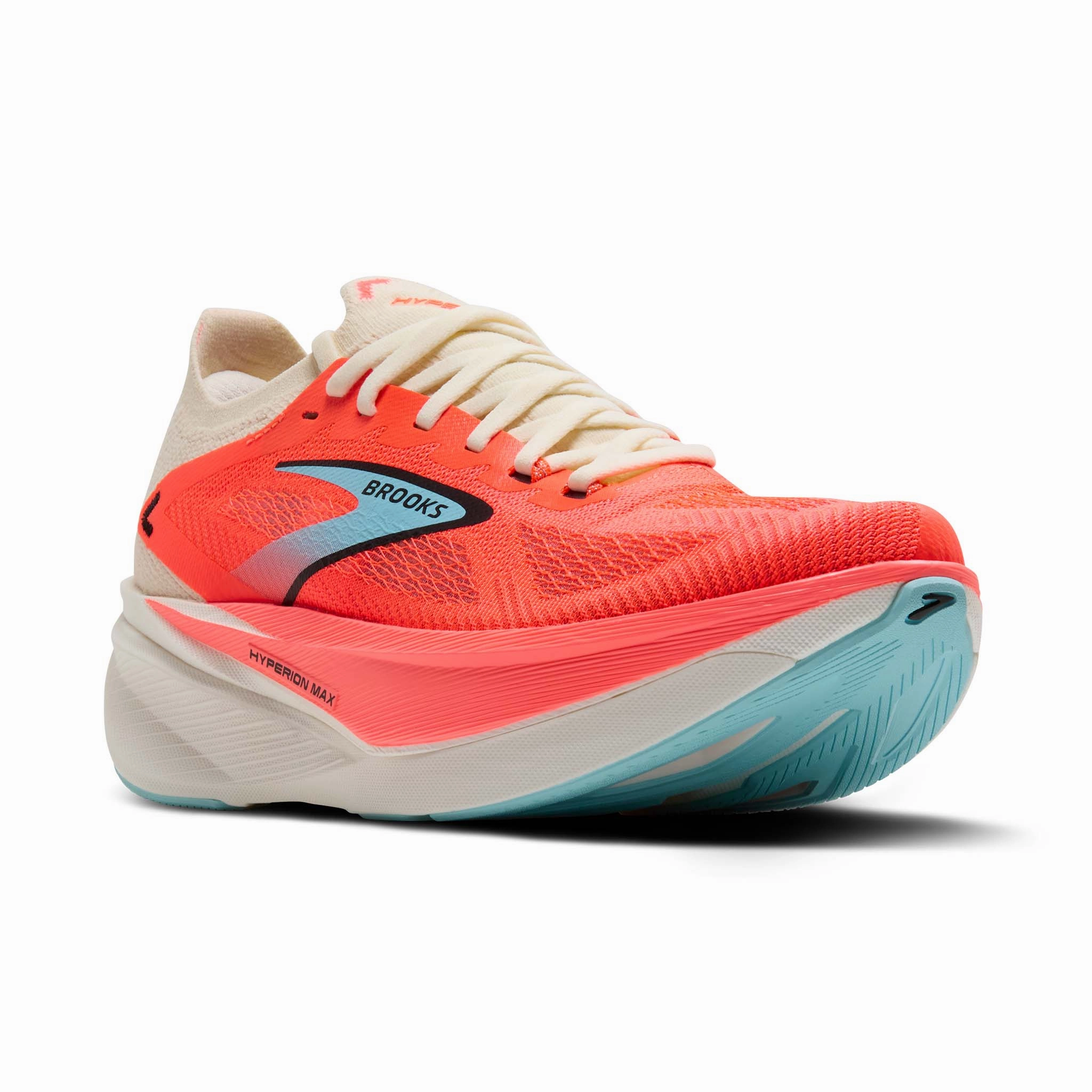 Running Shoes With Holes Brooks | Women's Hyperion Max 3 Running Shoes - Coconut/Fiery Coral/Atomizer