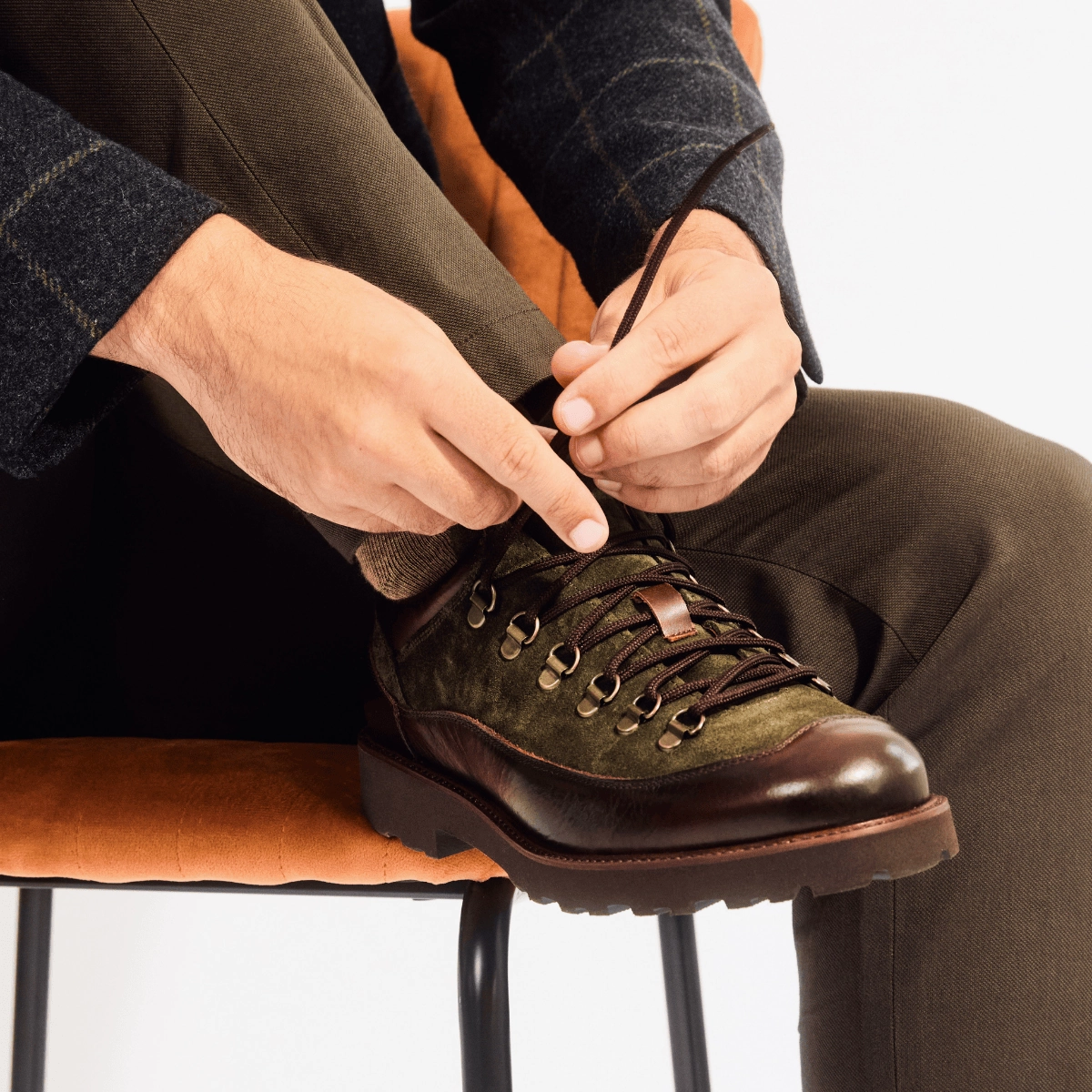 Tropical Hiking Shoes Dartmoor - Green - Men's Leather & Suede Hiking Shoe