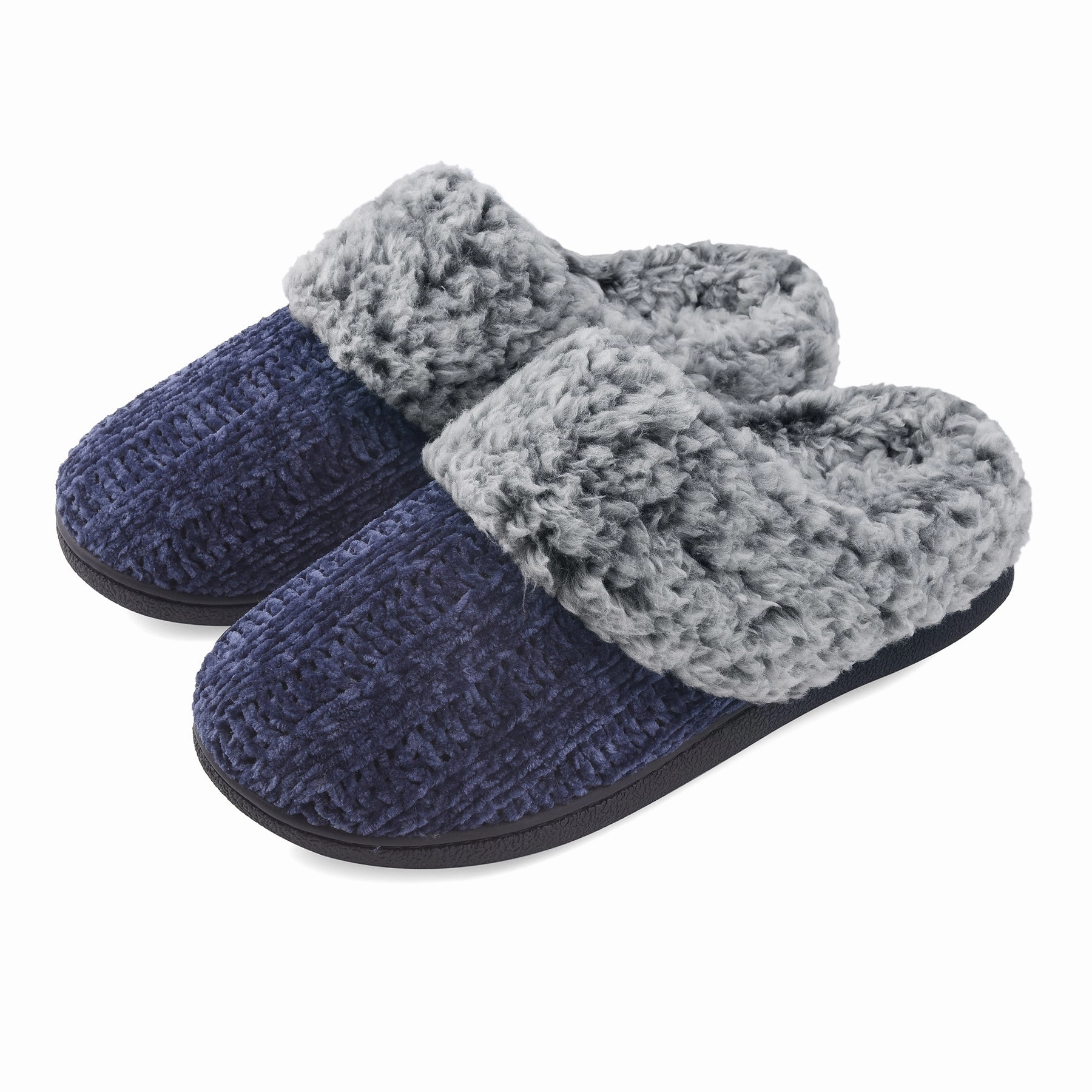 VONMAY Women's Slippers Chenille Knit Slip-on Soft House Shoes Memory Foam Indoor Outdoor Highland Cattle Slippers