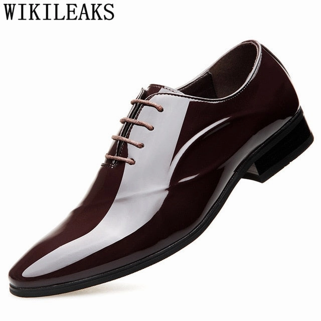 Badminton Shoes Sale Italian Luxury Brand Patent Leather Oxford Shoes For Men Classic Men Formal Wedding Shoes Office Dress Shoes Designer Business