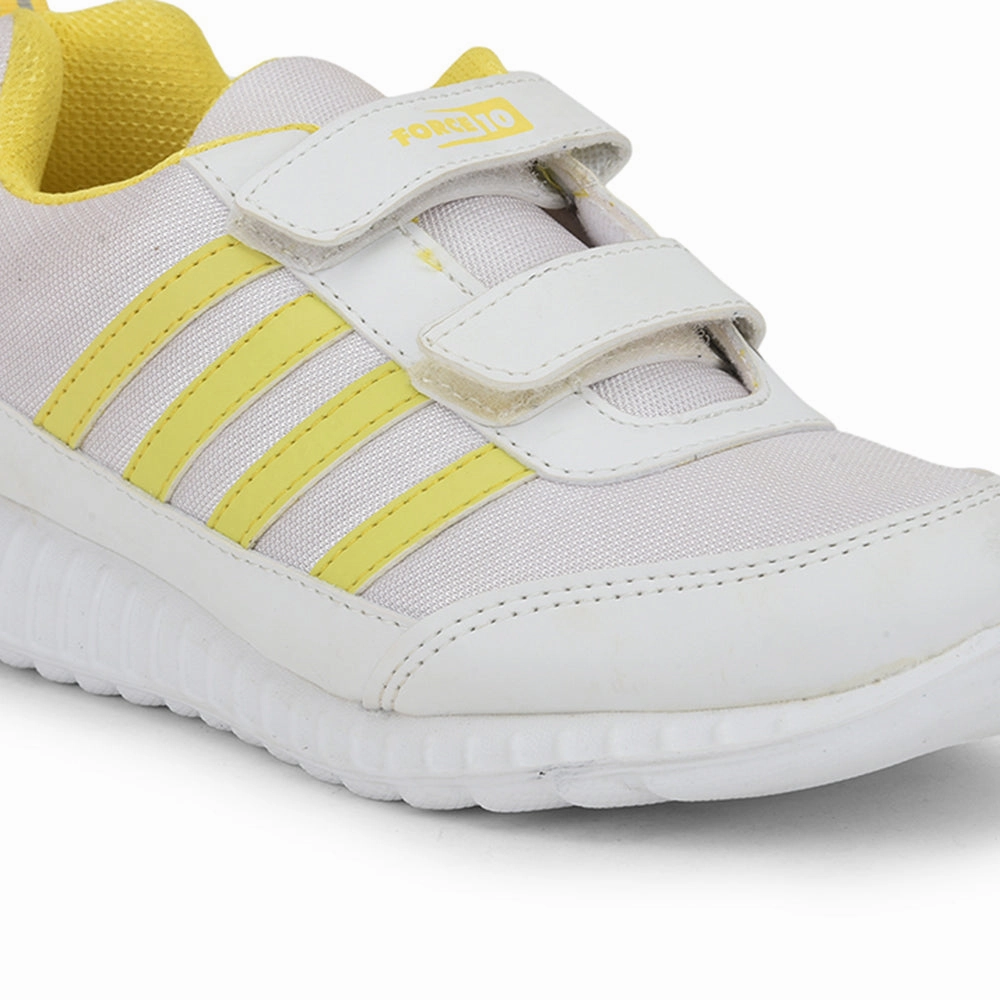 New Style Casual Shoes Force 10 Yellow Non Lacing Uniform School Shoes For Kids 9906-90SV By Liberty