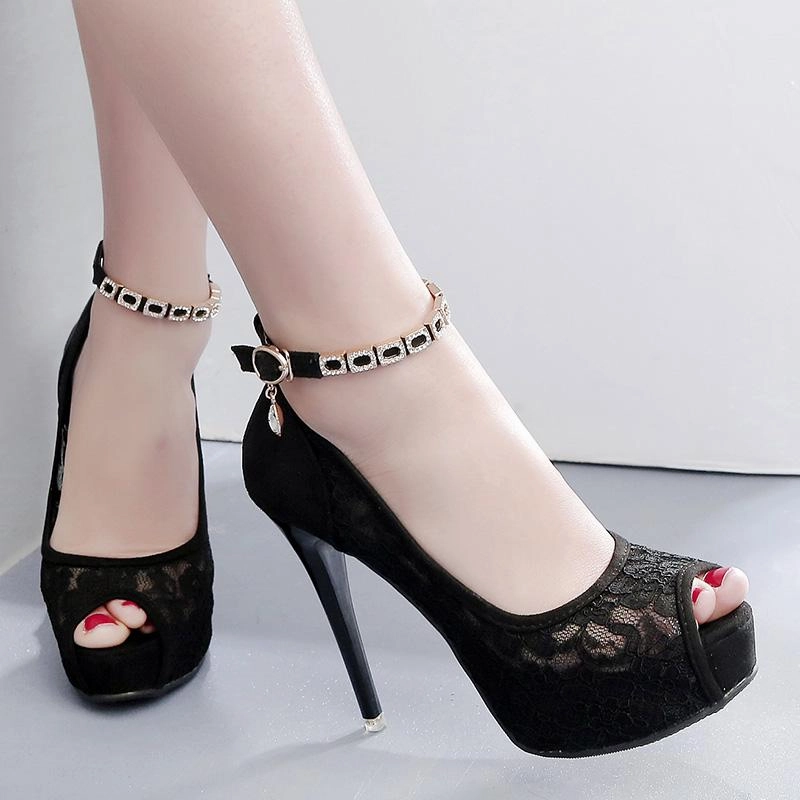 High Heel Pornpics Lace Wedding Shoes Woman Peep Toe High Heels Women Shoes Platform Heels Summer Pumps Women Shoes High Heel Sandals tacones mujer