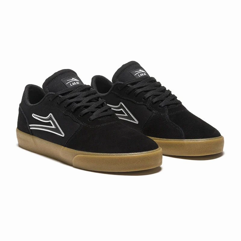 Ash Skate Shoes Lakai CARDIFF - BLACK/GUM SUEDE - 60.91% LEATHER 39.09% TEXTILE Shoes