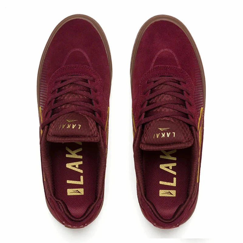 Sale Skate Shoes Uk Lakai ESSEX - BURGUNDY SUEDE - 60.91% LEATHER 39.09% TEXTILE Shoes