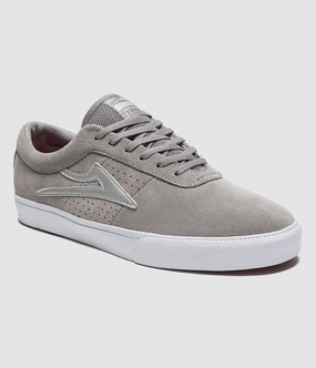 Lakai Sheffield Skate Shoes Grey Suede Braille Skate