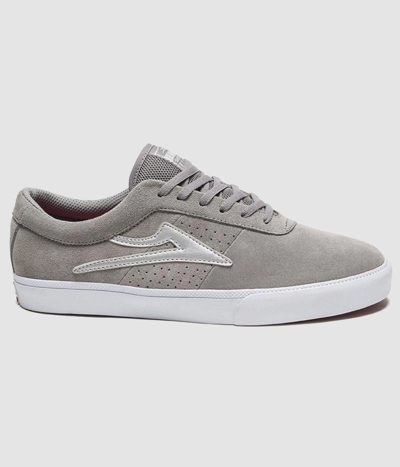 Thick Tongue Skate Lakai Sheffield Skate Shoes Grey Suede