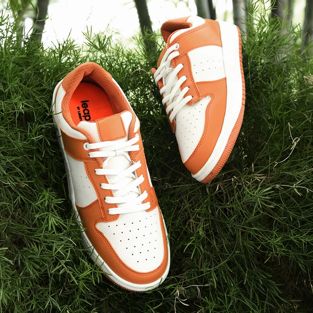 Leap7x Casual Orange Lacing Sneakers For Men SPORTSTAR By Liberty Mudd Casual Shoes