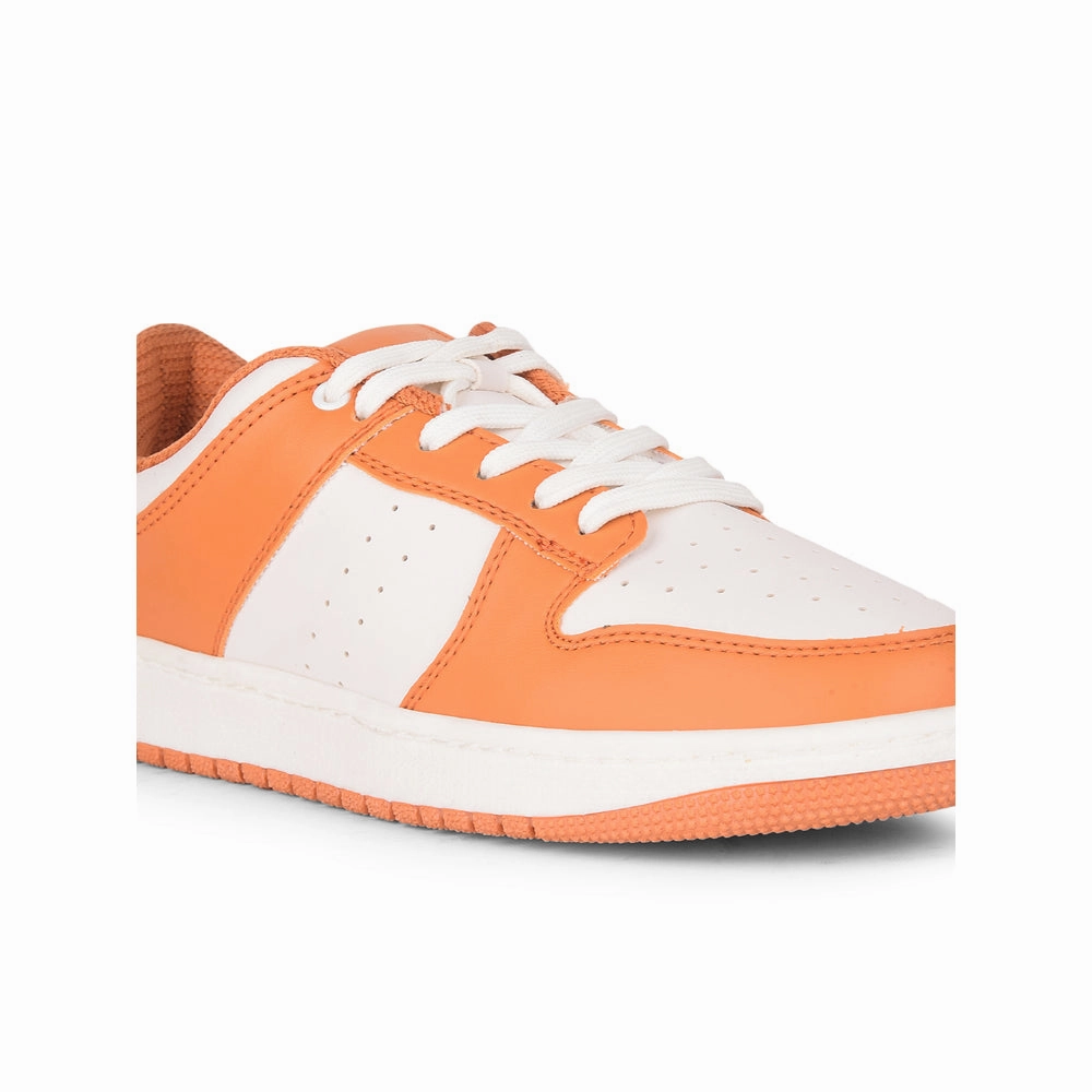 Leap7x Casual Orange Lacing Sneakers For Men SPORTSTAR By Liberty Western Casual Shoes