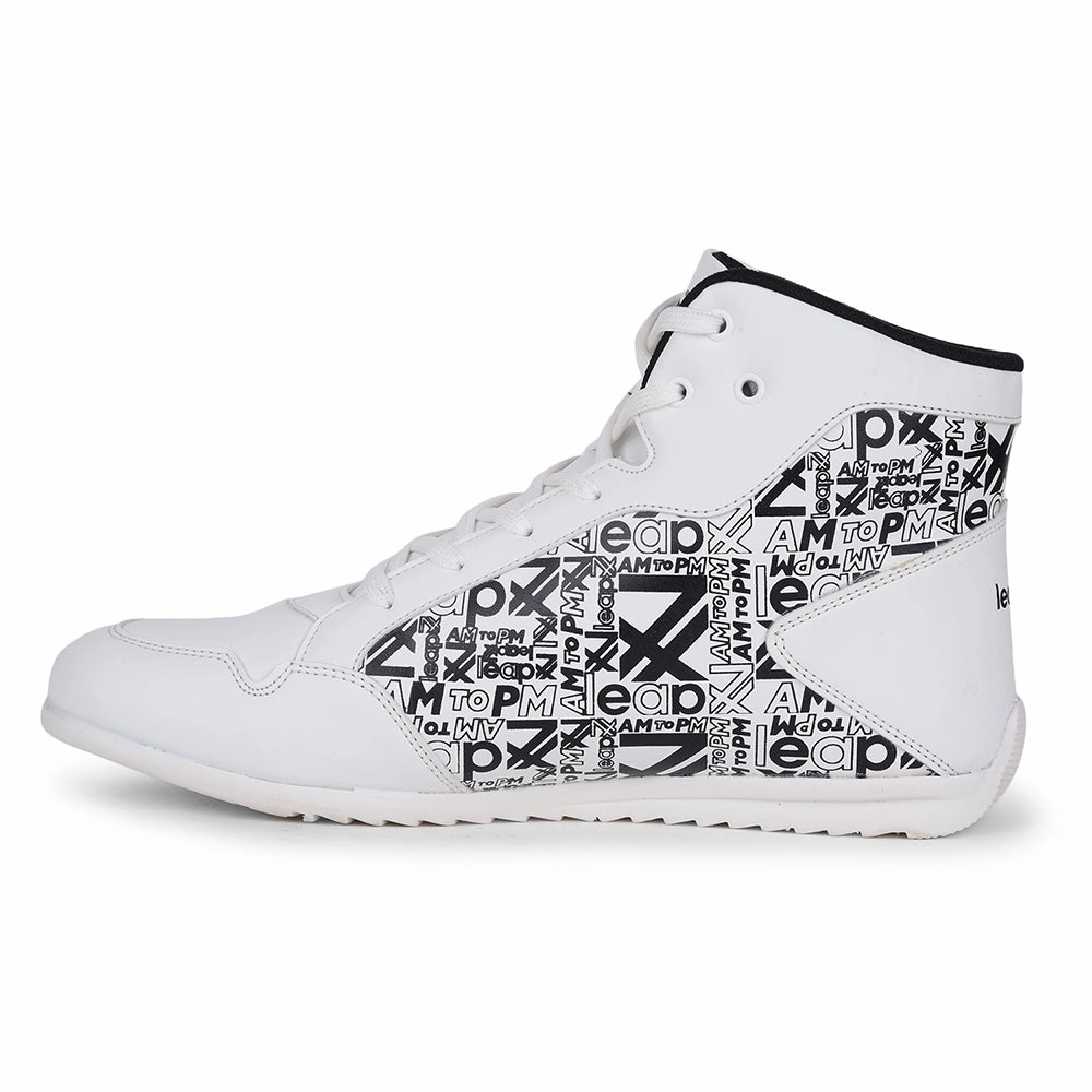 Leap7x Casual White Lacing Sneakers DUCANI-3E By Liberty Casual Slip-on Round Toe Shoes