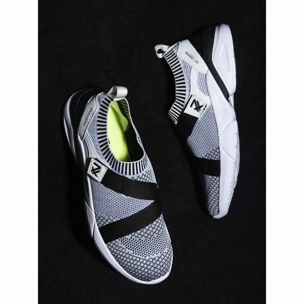 Leap7x Non Lacing White Casual Slip-on Shoes For Men BRISK-03E By Liberty Doc Martens Keith Casual Shoes