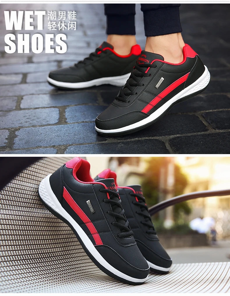 90s Platform Sneakers Leather Men Shoes Sneakers Trend Casual Shoe Italian Breathable Leisure Male Sneakers Non-slip Footwear Men Vulcanized Shoes
