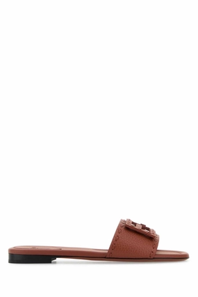 Miata Slippers FENDI Brick Leather Baguette Mini Slippers