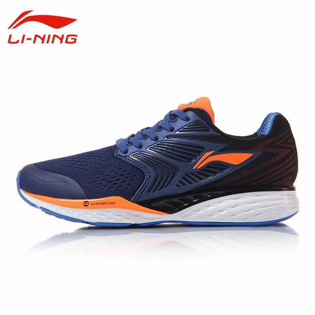 Li-Ning Men's Cloud IV Cushioning Running Shoes LiNing Professional MONO YARN Light Sneakers LI NING Stable Sports Shoes ARHM019