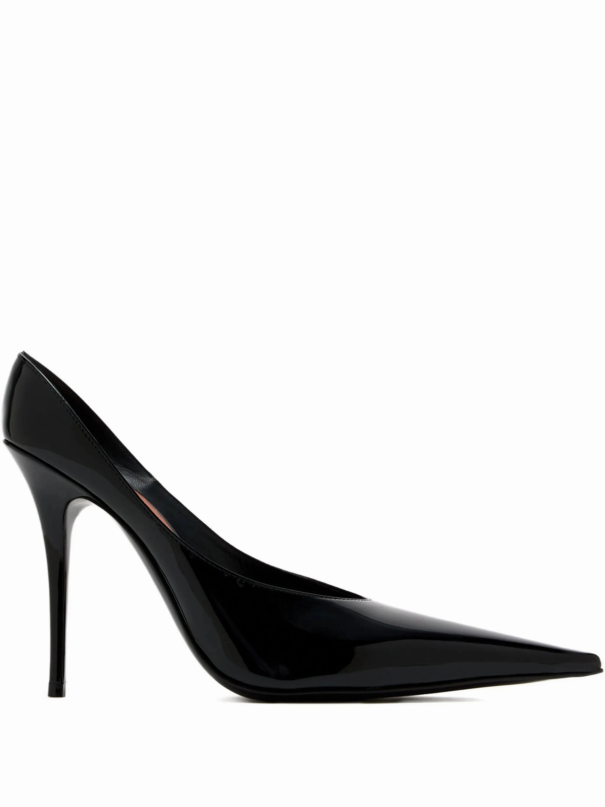 105mm leather pumps Peep Toe High Heels