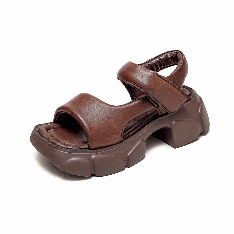 Sandals Dominican Women Summer Retro Leather Lug Sole Casual Sandals
