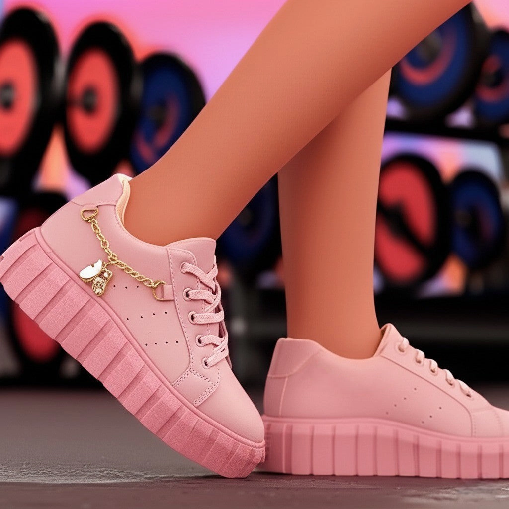 Rosado cadena shoes-R27-1 Shoe Pictures High Heels