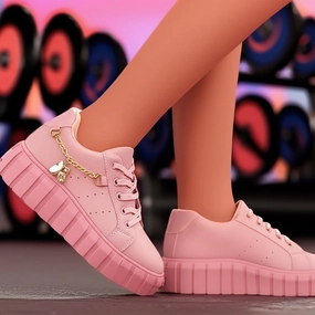 Male Dancers In High Heels Rosado cadena shoes-R27-1