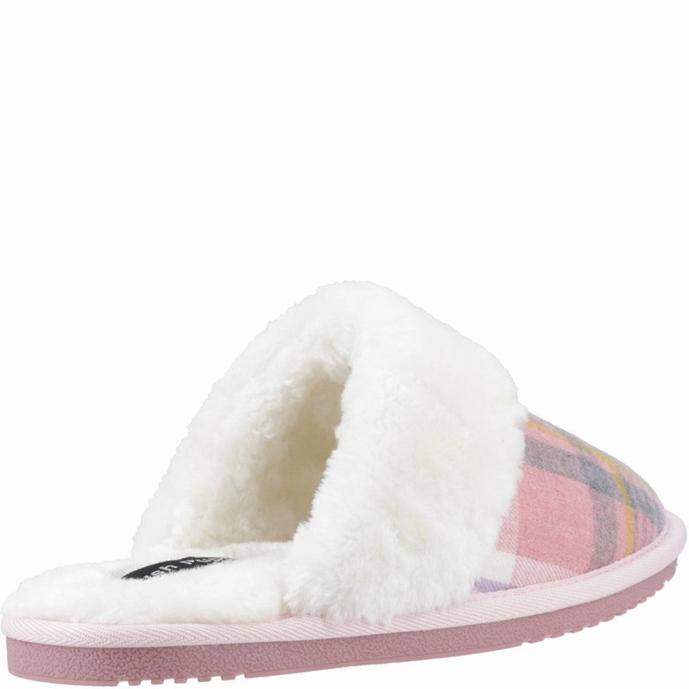 Pink Arianna Plaid Slippers Rechargeable Heated Slippers