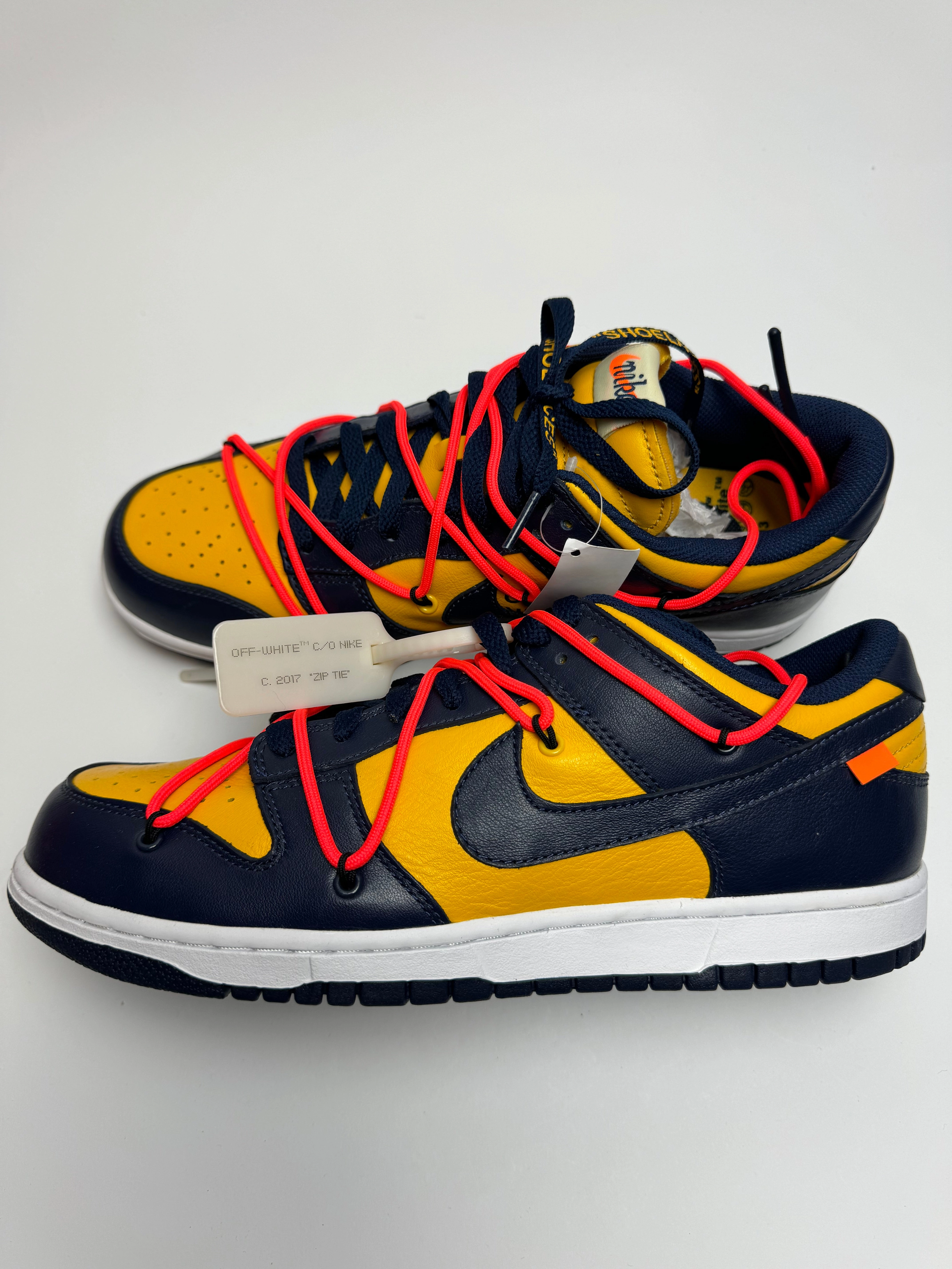 Off-White x Nike Dunk Low "University Gold" New Release Nike Shoes