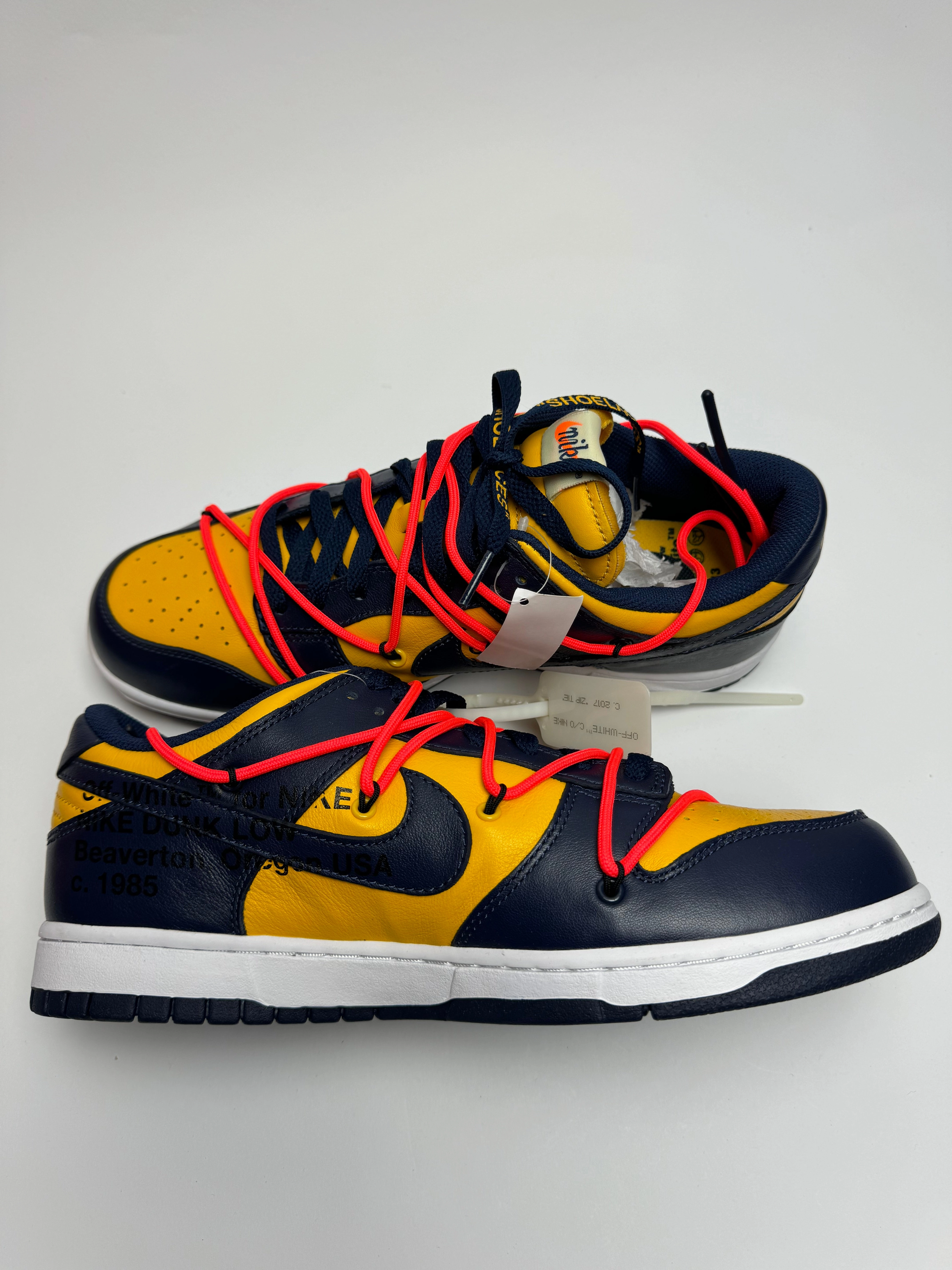 Off-White x Nike Dunk Low "University Gold" Newest Nike Shoe Releases