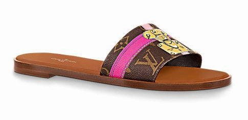 Flat Shoes Office Wear Lock It Flat Mule Shoes - Brown/Monogram, White/Damier