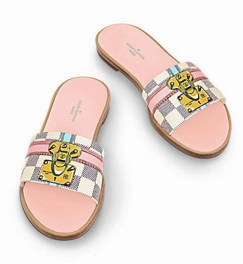 Lock It Flat Mule Shoes - Brown/Monogram, White/Damier Flat Shoes Names