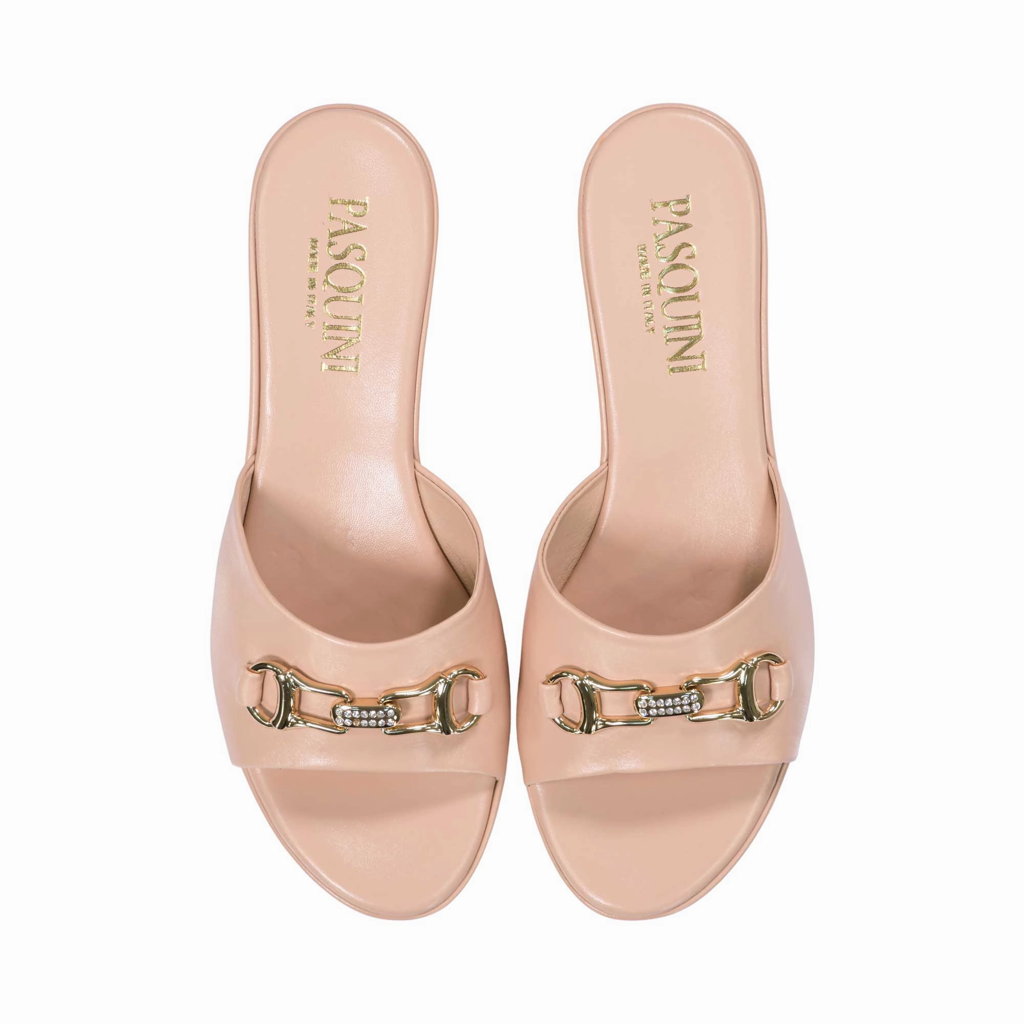 Pasquini Women's Wedge Sandal with Crystal Accessory Sandals Discontinued