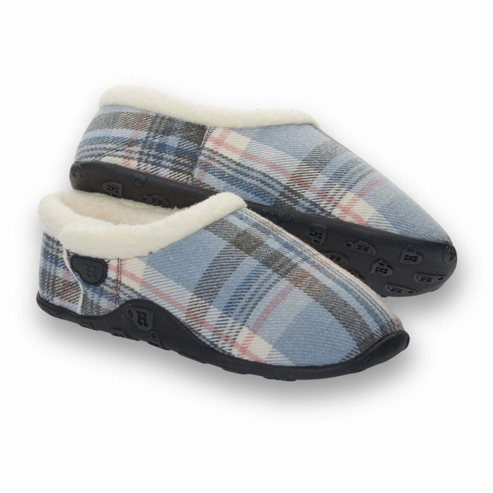 Shoe Carnival Slides Maddie - Lavender Grey Check Women's Slippers
